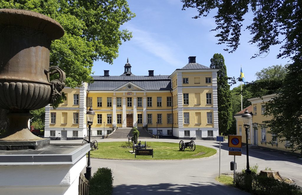 Yellow castle during summer