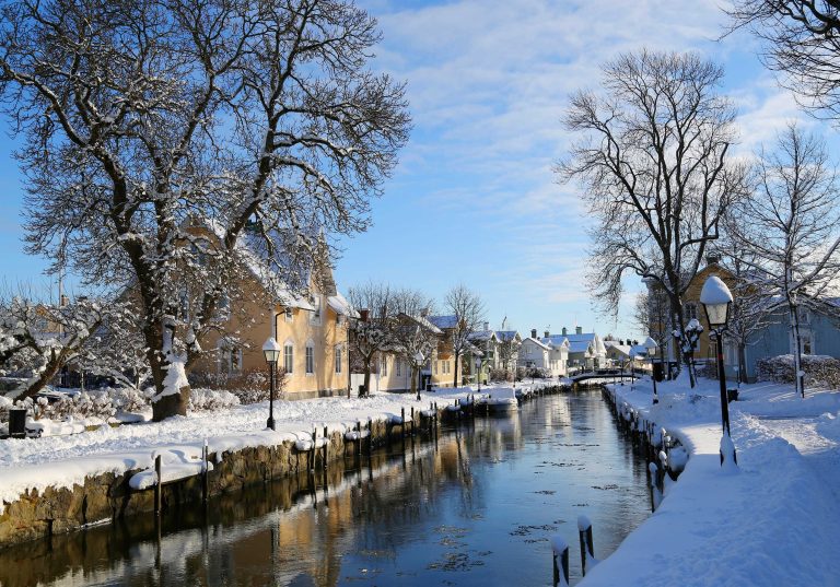 Buildings along the Trosa stream