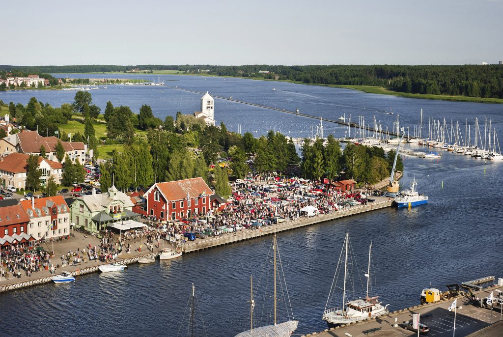 Nyköping harbor at summertime