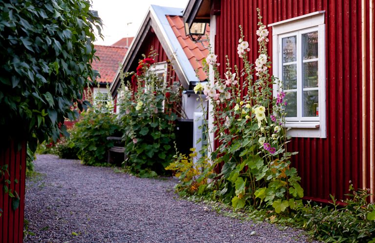 Red houses in Söderköping, Sweden