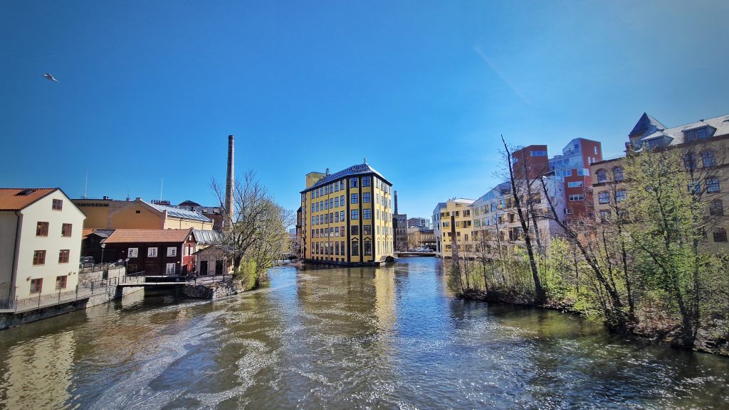 View over the industrial landscape in Linköping